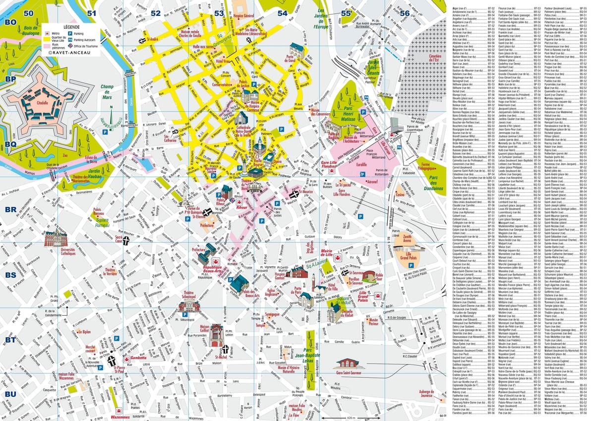 karta över Lille centrum