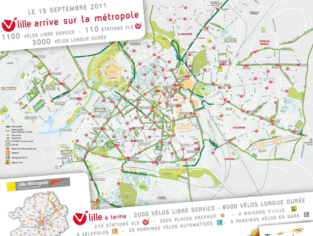 karta över Lille cykel