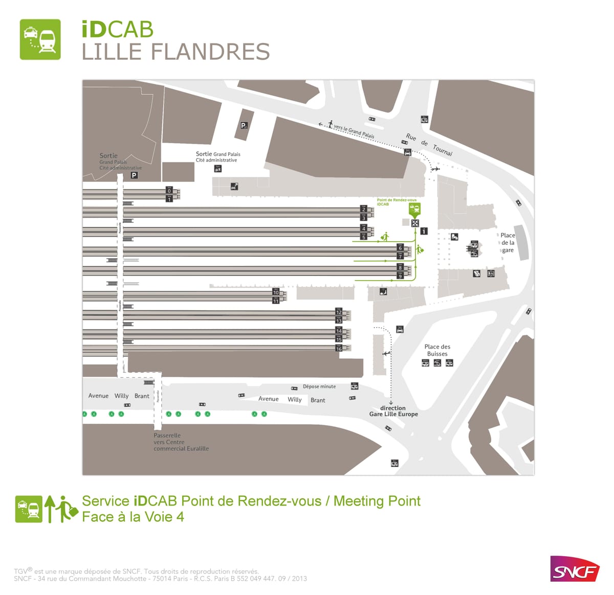 Lille flandres tågstation karta
