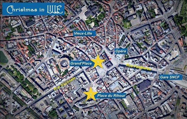 karta över Lille jul marknad