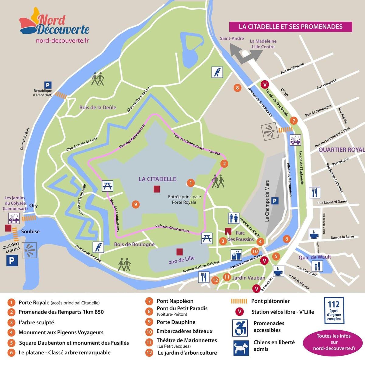 karta över Lille park
