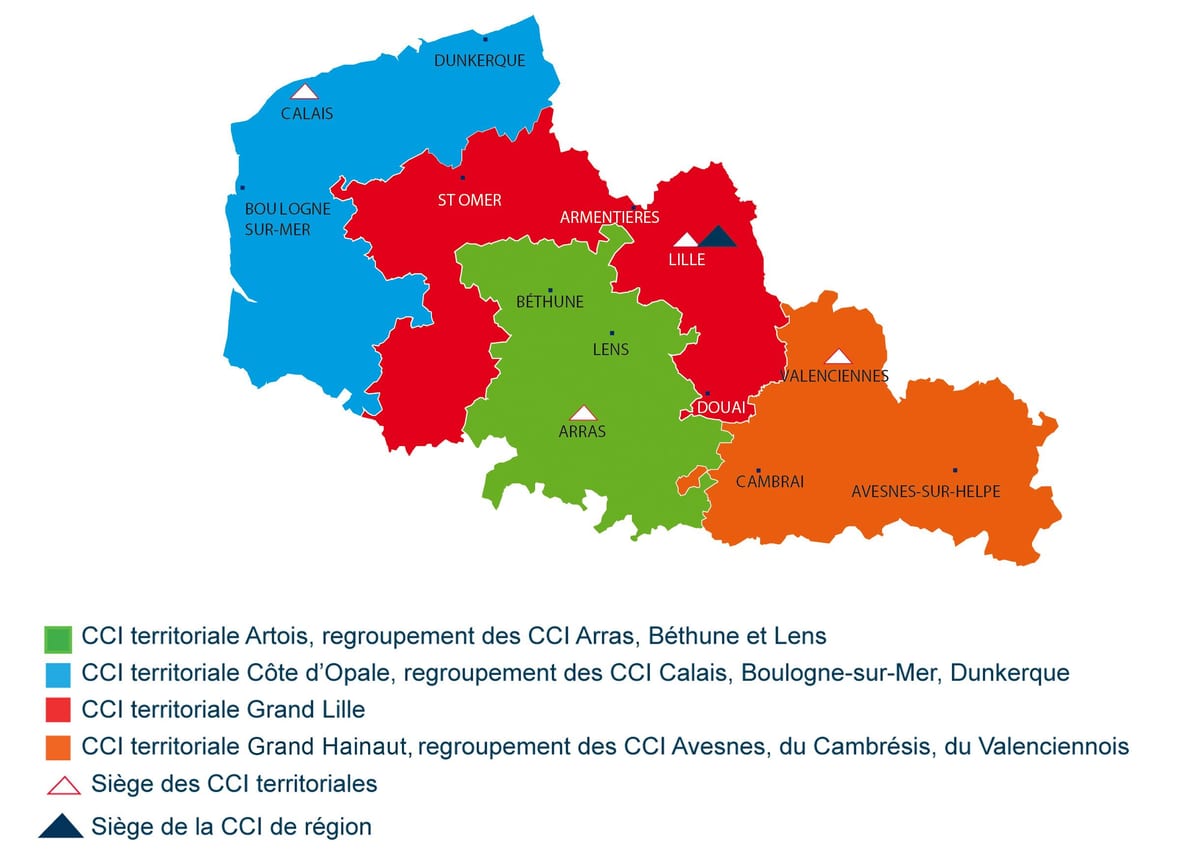 karta över frankrike Lille regionen