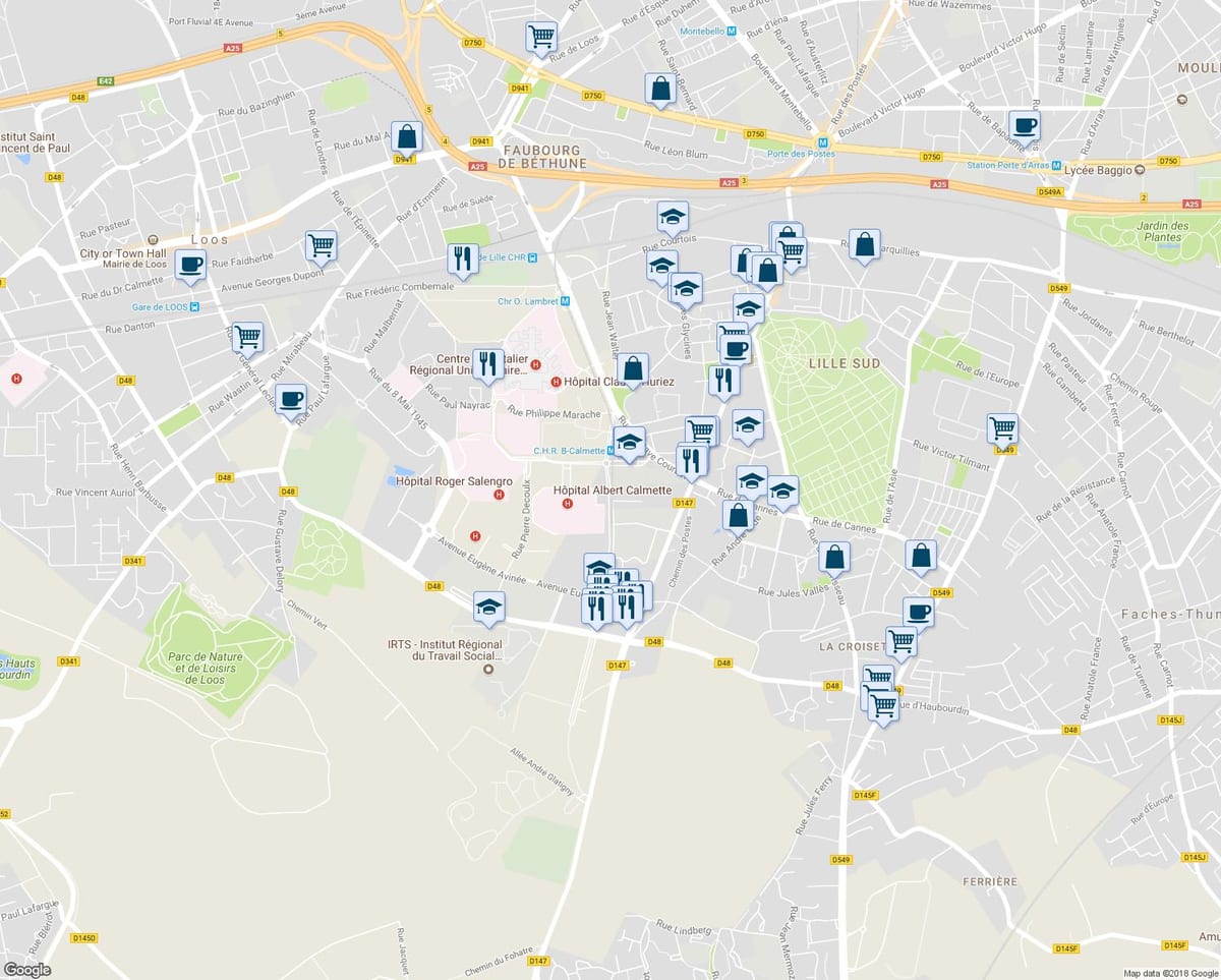karta över Lille store