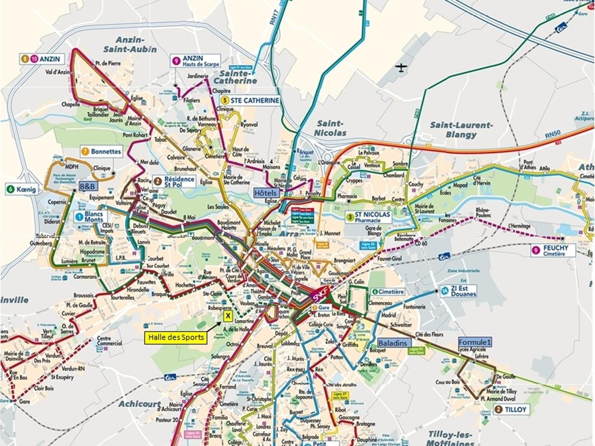 Lille kollektivtrafik karta