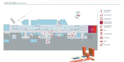 Järnvägsstationen Lille europe karta