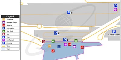 Karta över Lille flygplats