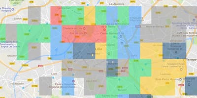Karta över Lille stadsdel