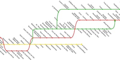 Karta över Lille spårvagn