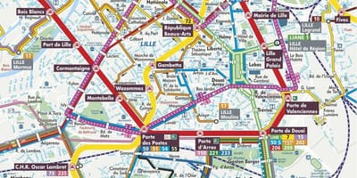 Street map-Lille, frankrike