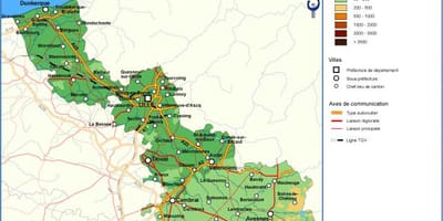 Topografiska kartan över Lille